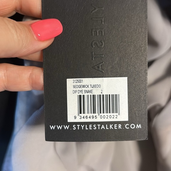 Elegant Multicolor Women's tuxedo like blazer Jacket hook and eye front close S - Picture 12 of 17